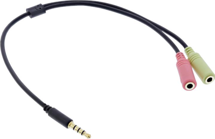 Produktbild InLine Audio Headset Adapterkabel (1 m, 3.5mm Klinke (AUX))