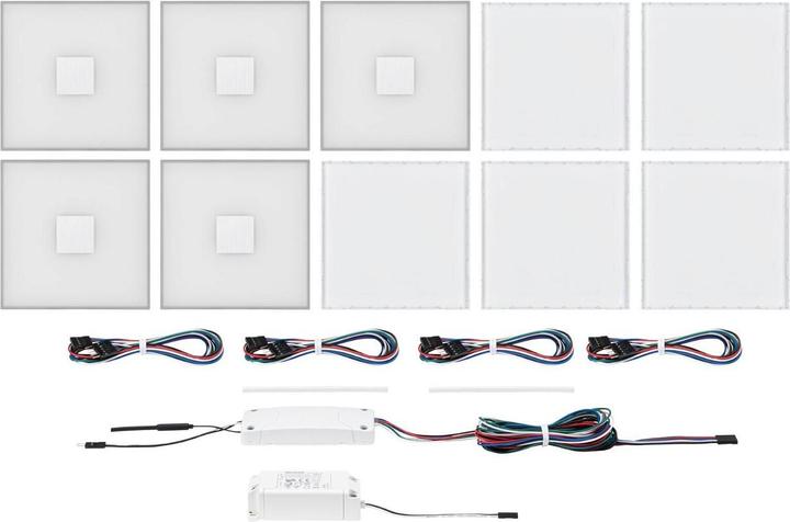 Immagine prodotto Paulmann Apparecchio LumiTiles Basic Set Quadrato 5x0.72W (RGBW, 1 cm, Interno)