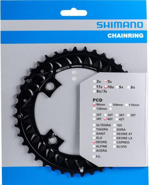 Actual product image Shimano Deore FC-M6000-3 chainring 10-speed AN (40)