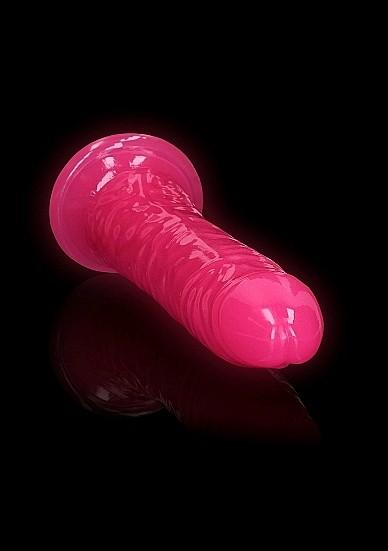 Image du produit RealRock Slim Dildo Suction Cup - GitD - 9" / 22,5 cm