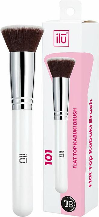 Produktbild Tools for Beauty T4B 100 serie ILU Kabuki Flachpinsel Makeup Weiss Schminkpinsel Gesicht (101) (Puder)