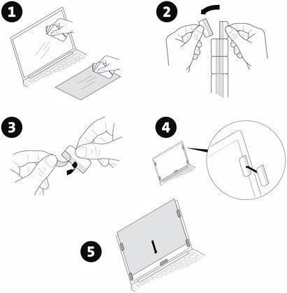 Actual product image Kensington privacy filter - 2-fold, removable for 24". (24", 16 : 10)