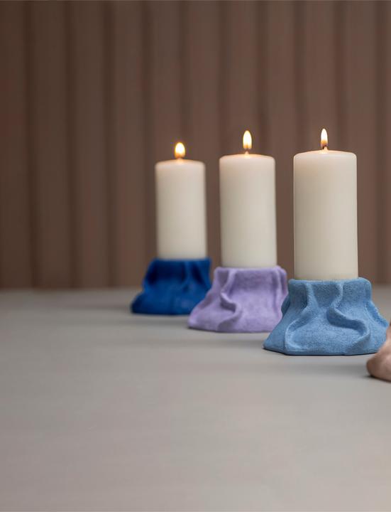 Actual product image Mette Ditmer ART PIECE lava candleholder - Light blue