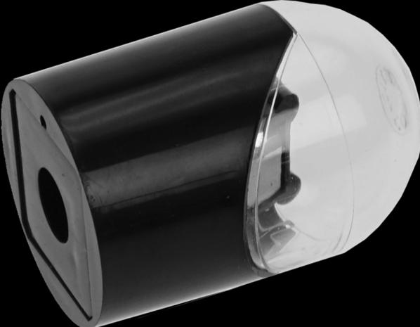 Produktbild Kosmetikspitzer, Schwarz/ Glashell, Ø 2,8 cm, Höhe: 4 cm