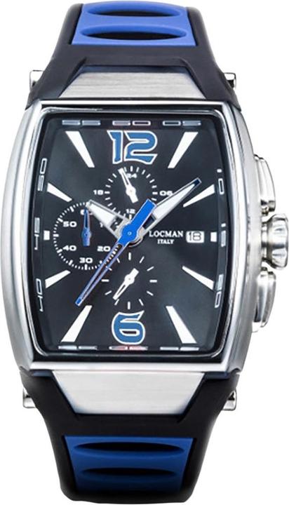 Locman Italy Herrenuhr Tremila Chrono blau Ref. 0550 (Chronograph, 50 mm)