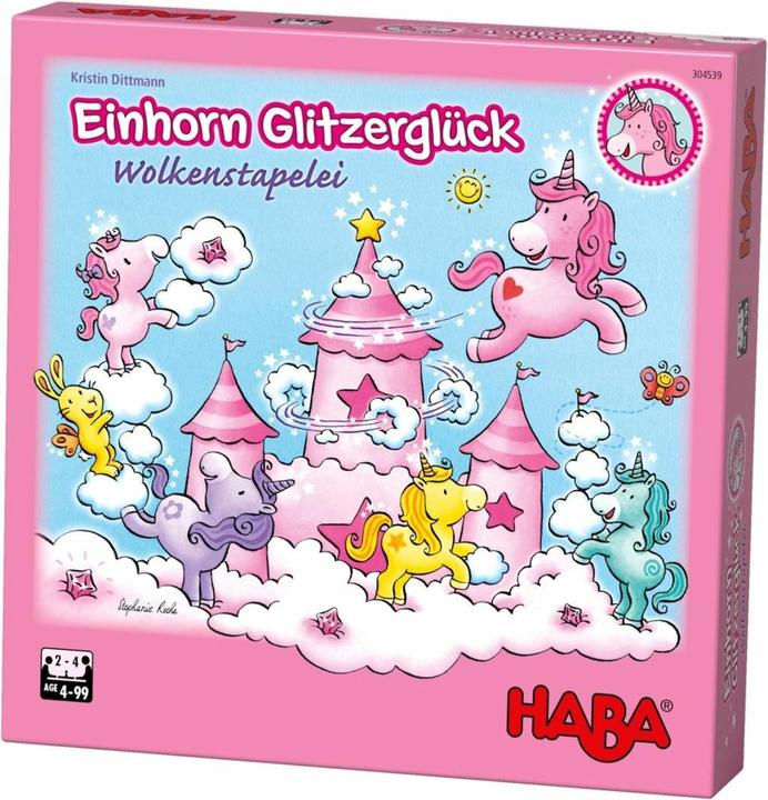 Actual product image Haba Unicorn Glitter Glow (German, French, Italian, Spanish, Dutch)