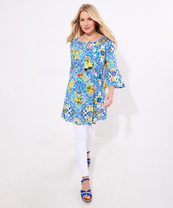 Actual product image Joe Browns Fruity Tile Shirred Waist Tunic (36)