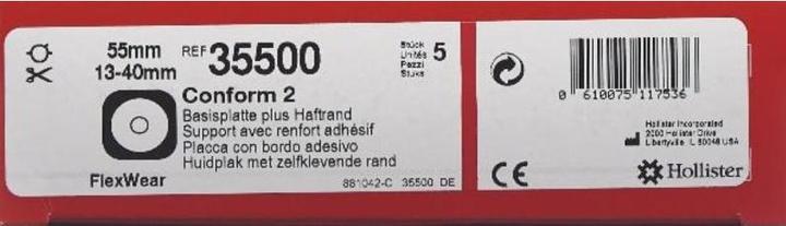 Produktbild Hollister Incorporated Basisplatte 35500 (5 Stück, 776.25 ml, 100 g)