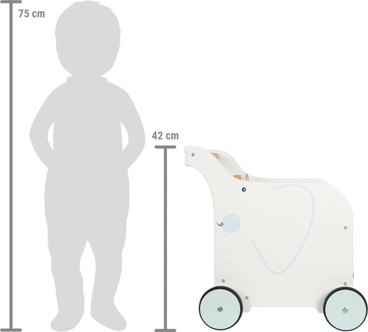 Actual product image small foot Baby walker toy box elephant