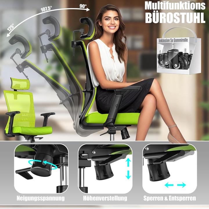 Produktbild Kesser Ergonomischer Bürostuhl mit verstellbaren Armlehnen