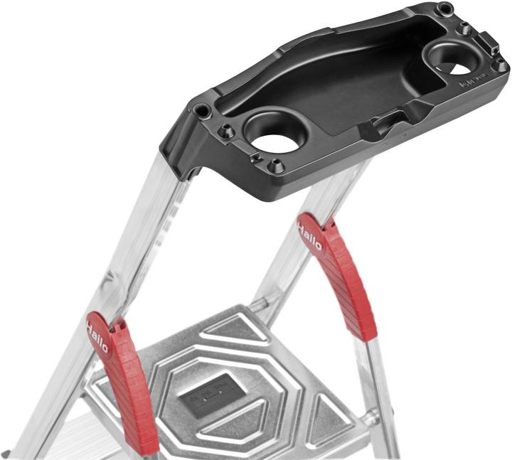 Immagine prodotto Hailo L80 ComfortLine, scaletta di sicurezza in alluminio, 6 gradini (Scala doppia, 116 cm)