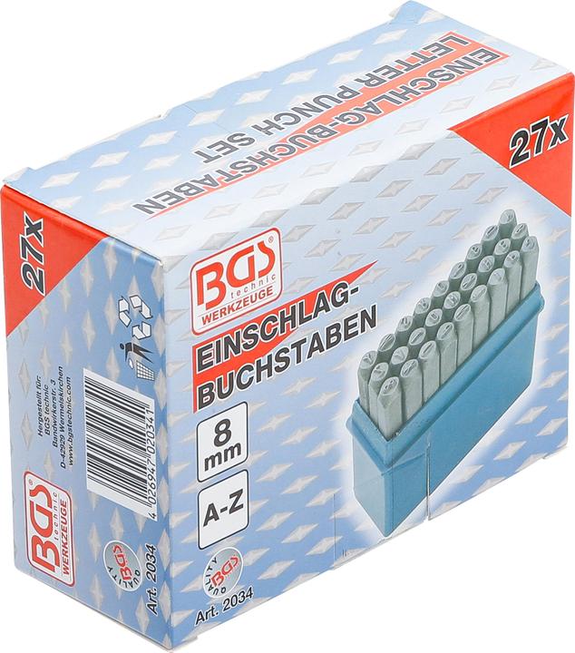 Immagine prodotto BGS Set di punzoni lettere 8 mm