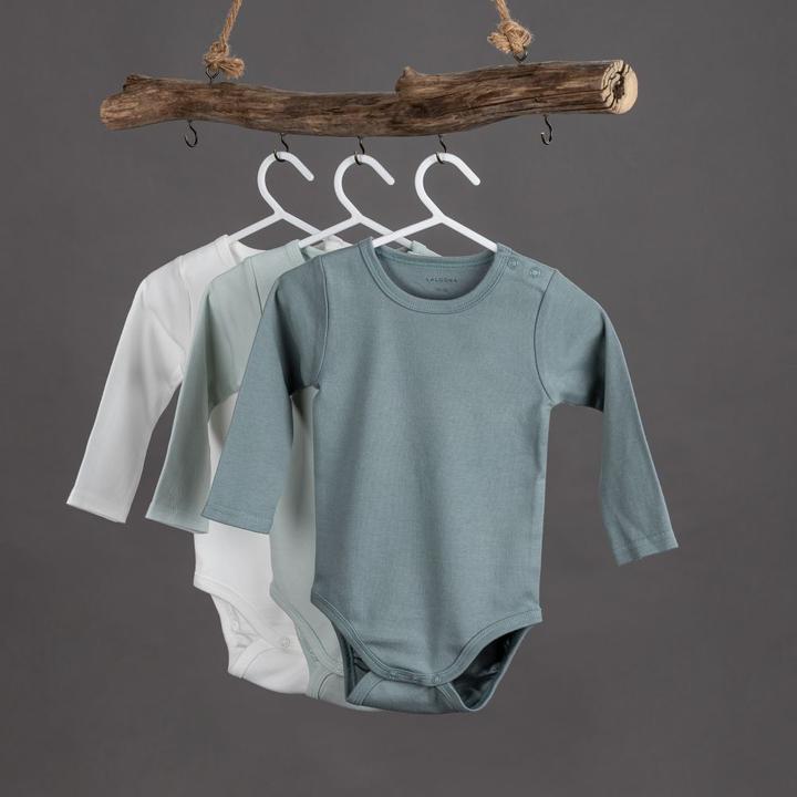 Produktbild La Loona LaLoona Baby-Bodys & Wickelbodys Body Langarm 6er Pack - Salbei Grau - (74)