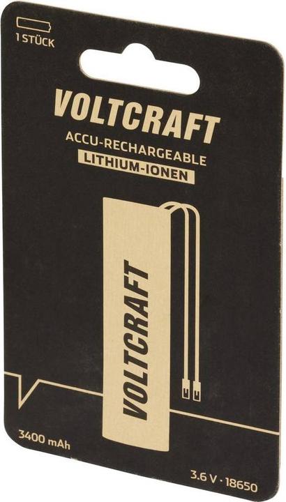 Immagine prodotto Voltcraft VC-18650PCM Spezial-Akku 18650 Kabel Lithium 3.6 V 3400 mAh (1 pz., 18650, 3400 mAh)