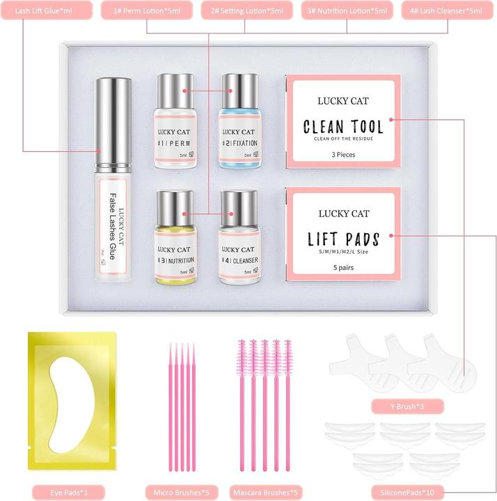 Produktbild Lucky Cat Wimpernlifting Set (Künstliche Wimpern)