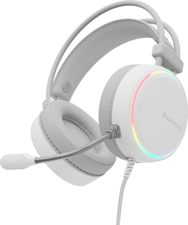 Actual product image Genesis Słuchawki SŁUCHAWKI NAUSZNE NEON 613 RGB Z MIKROFONEM PODŚWIETLENIE BIAŁE (Cable)