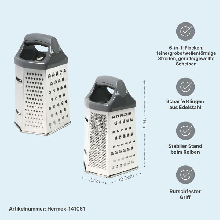 Immagine prodotto B-Home 2er-Set Edelstahl-Küchenreiben L Gemüsereiben Handreiben