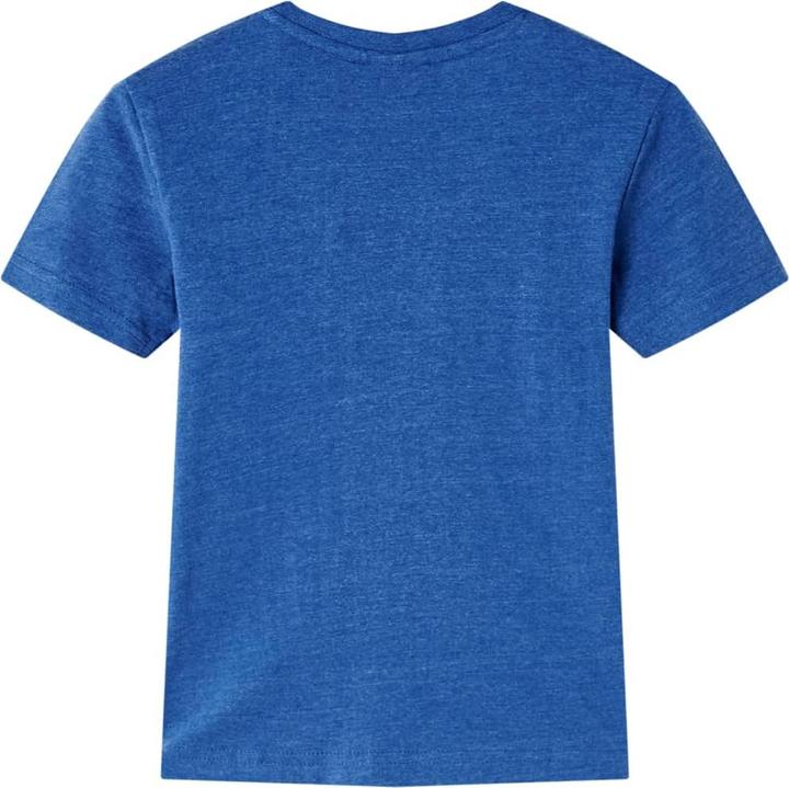 Actual product image VidaXL Children's T-shirt dark blue melange 116,Material: 80 (116)
