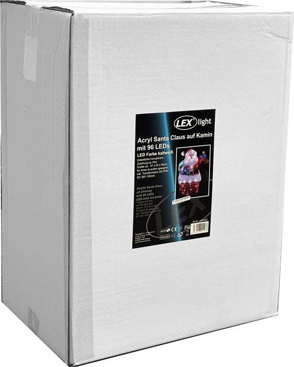 Actual product image Inda-Exclusiv 96 LEDs Santa Claus figure / Father Christmas acrylic IP44 for indoors and outdoors
