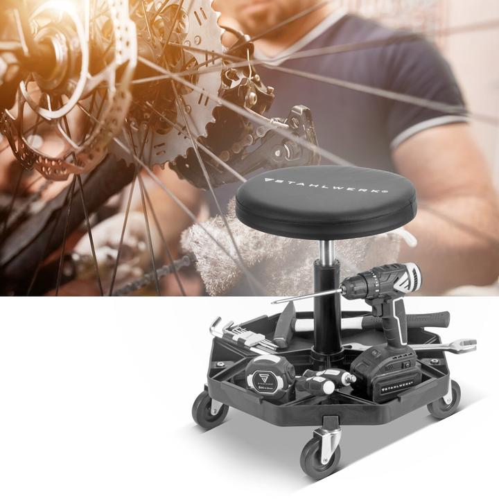 Image du produit Stahlwerk Tabouret d'atelier WRH-57 ST noir avec capacité de charge de 120 kg Siège d'atelier (1 x)