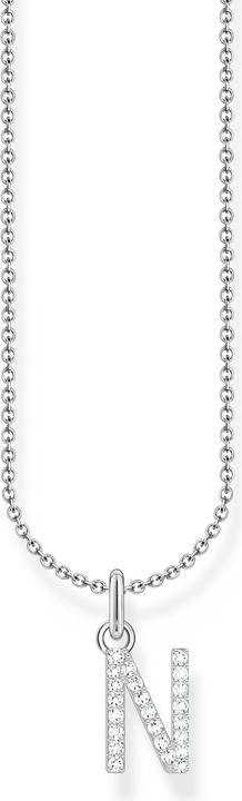 Thomas Sabo Kette mit Buchstaben-Anhänger N Silber (925er Silber, 38 - 45 cm)