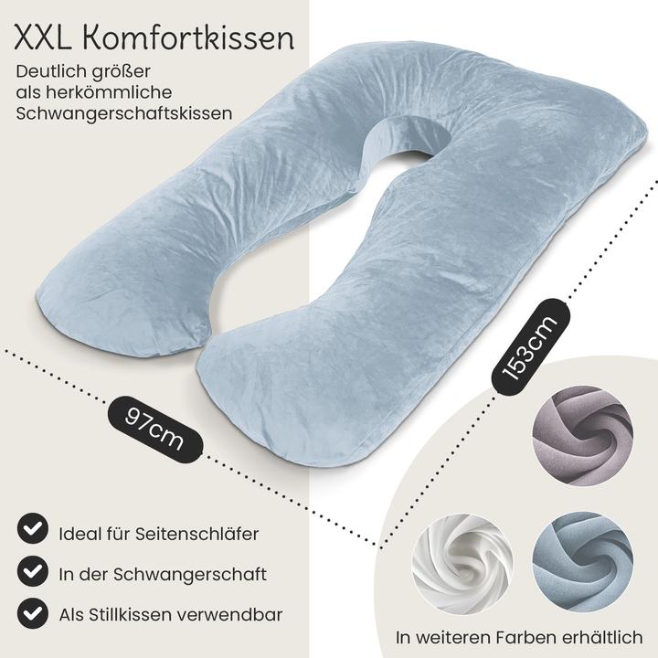 Image du produit Bestschlaf Multifunktions-Körperkissen, Schwangerschaftskissen in U Form, Stillkissen mit abnehmbarem und