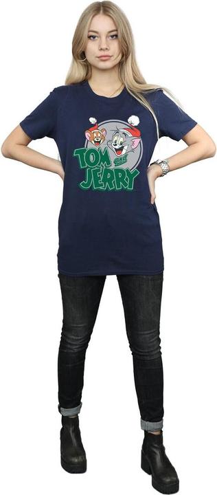Immagine prodotto Tom & Jerry Christmas Greetings Maglietta Ampia Donna (XL)