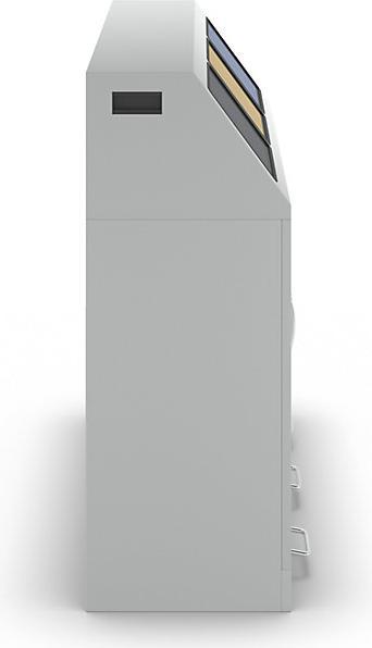 Collecteur de tri en acier, capacité 3 x 70 l, 3 seaux intérieurs, avec pédale. (210 l)
