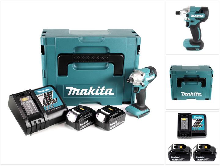 Actual product image Makita DTD 156 RTJ Battery impact wrench 18V 155Nm + 2x battery 5.0Ah + charger + Makpac (Rechargeable battery operated)