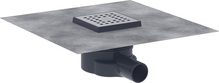 Actual product image hansgrohe HG point drain RainDrain Brilliance compl. set brushed stainless steel 100x100mm (100 mm)