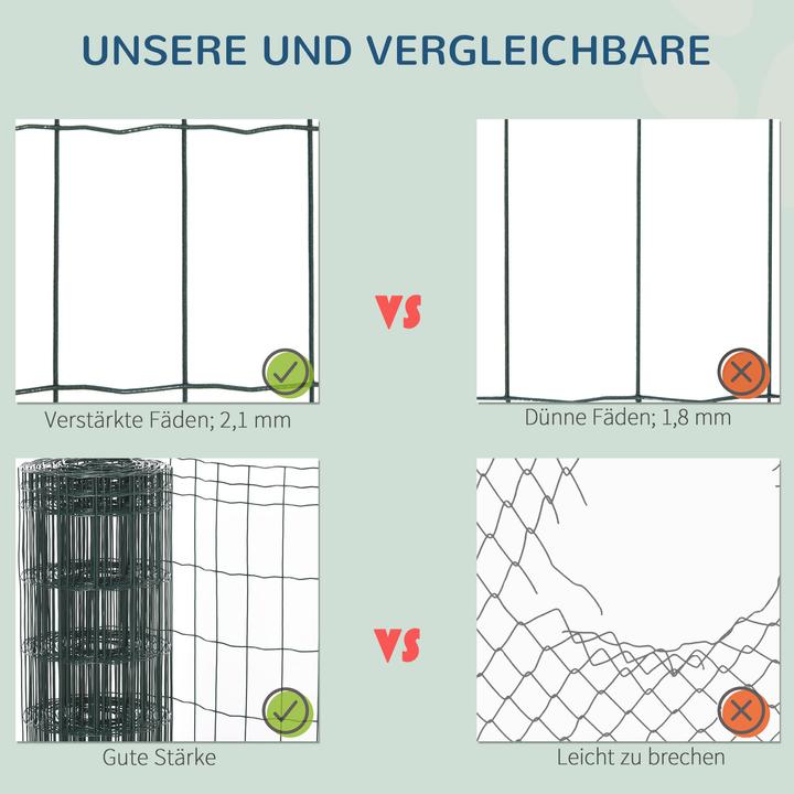 Produktbild PawHut Maschendrahtzaun mit PVC-ummantelter Kunststoff