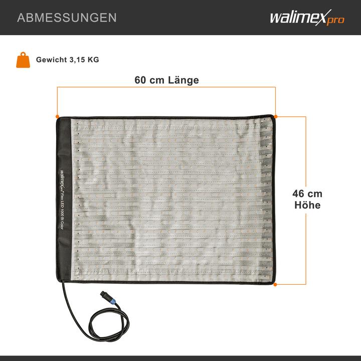 Produktbild Walimex pro Flex LED Bi Color Leuchtmatte Set inkl. Softbox 100W Flächenleuchte (Flächenleuchte)