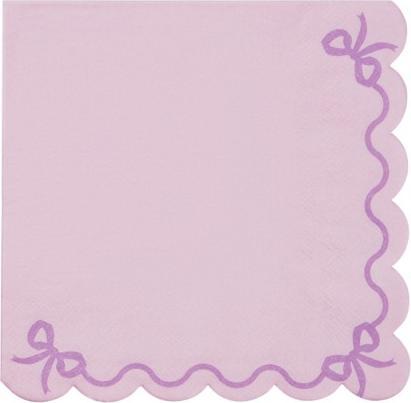 Actual product image Partydeco Servietten mit Rüschen, 33x33 cm, lila (12 x, 33 x 33 cm)