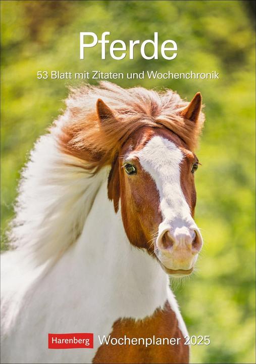 Actual product image Harenberg Horses weekly planner 2025 - 53 sheets with quotes and weekly chronicle (German)