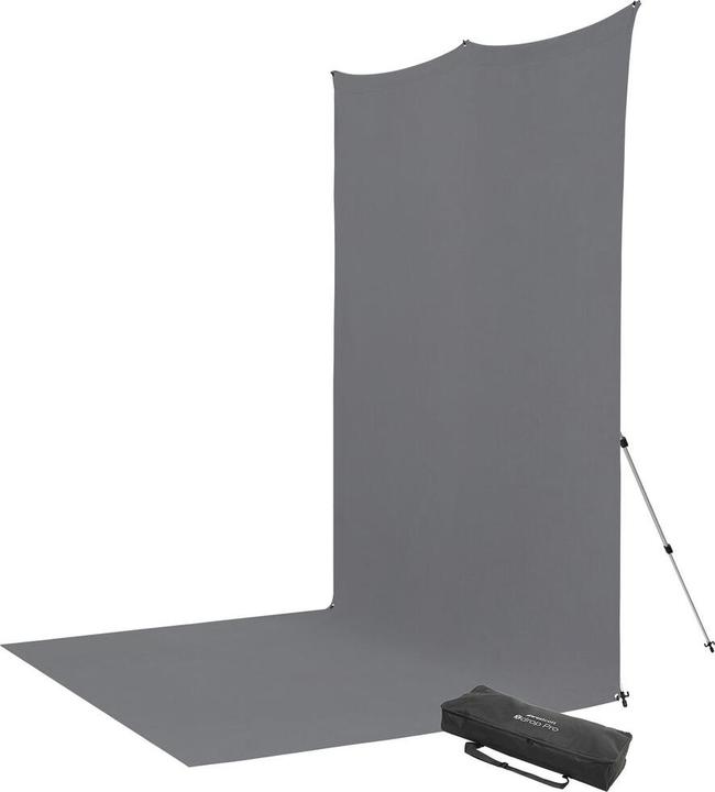 Produktbild Westcott X-Drop Pro - Neutral Gray (8' x 13') Wrinkle-Resistant Backdrop Kit, 2.4x4 m (240 cm, 400 cm)