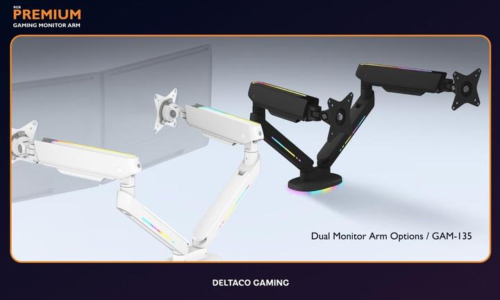 Actual product image Deltaco Gaming RGB - Single Arm Monitor Mounts (Table, 32")