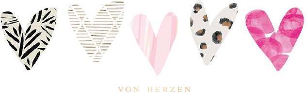 Actual product image Karte einzigARTig bedruckt mit Herzen