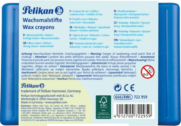 Nutritional values and ingredients Pelikan Wax crayon - plastic case (Multicolor, 8 x)