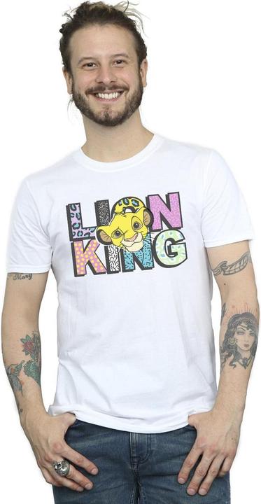 Actual product image Disney Mens The Lion King Pattern Logo T-Shirt (XL)