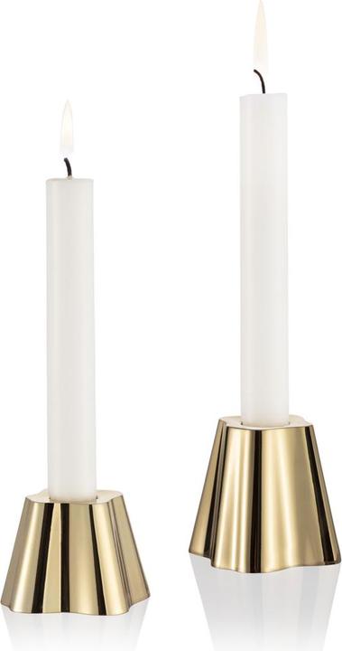 Iittala Aalto Kerzenhalter & messing (Ø 8 x 5 cm, Ø 8 x 6.5 cm)