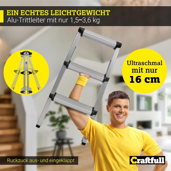 Image du produit Craftfull Trittleiter CF-131A (Escabeau, Marchepied pliant, 24.50 cm)