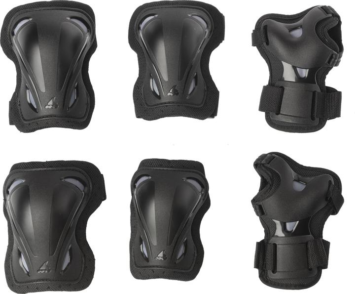 Immagine prodotto Rollerblade Skate Gear Pack (XL, Protettori gomito, Protezioni per i polsi, Ginocchiera, Esemplare unico)