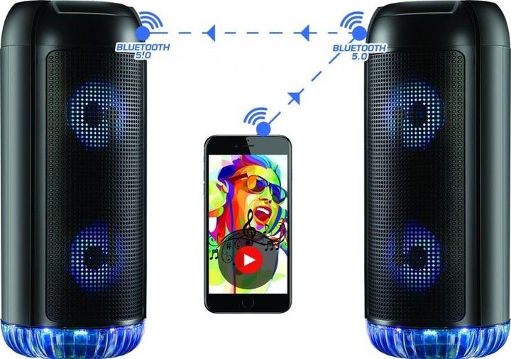 Produktbild Rebeltec Forever Bluetooth portable speaker Partybox 400 (USB, Micro SD, AUX, HF, RGB luminaire) (8 h, Akkubetrieb)