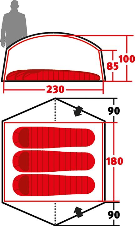 Actual product image Wechsel Exogen 3 (Dome tent, 2.20 kg, 3 persons)