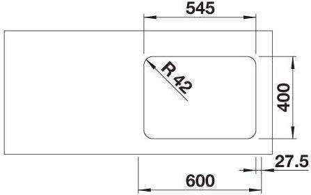 Actual product image Blanco Solis 340/180-U (Undermount sink, 58.50 cm, 44 cm)