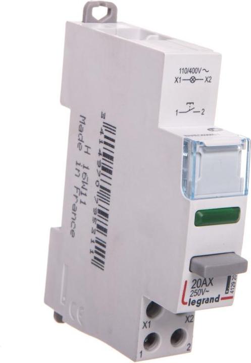 Immagine prodotto Legrand INTERRUTTORE A PULSANTE SINGOLO MONOSTABILE CON LAMPADA LE-412920 1X NO 20 A