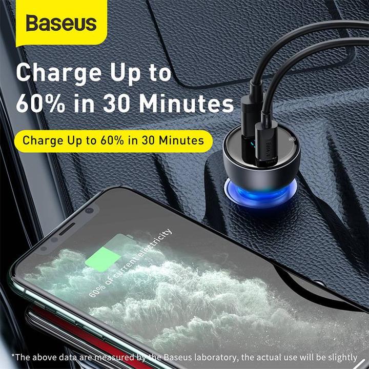 Actual product image Baseus 65W Dual Quick Charger
