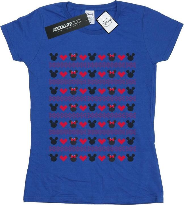 Immagine prodotto Disney Mickey And Minnie Christmas Hearts Maglietta Donna (L)