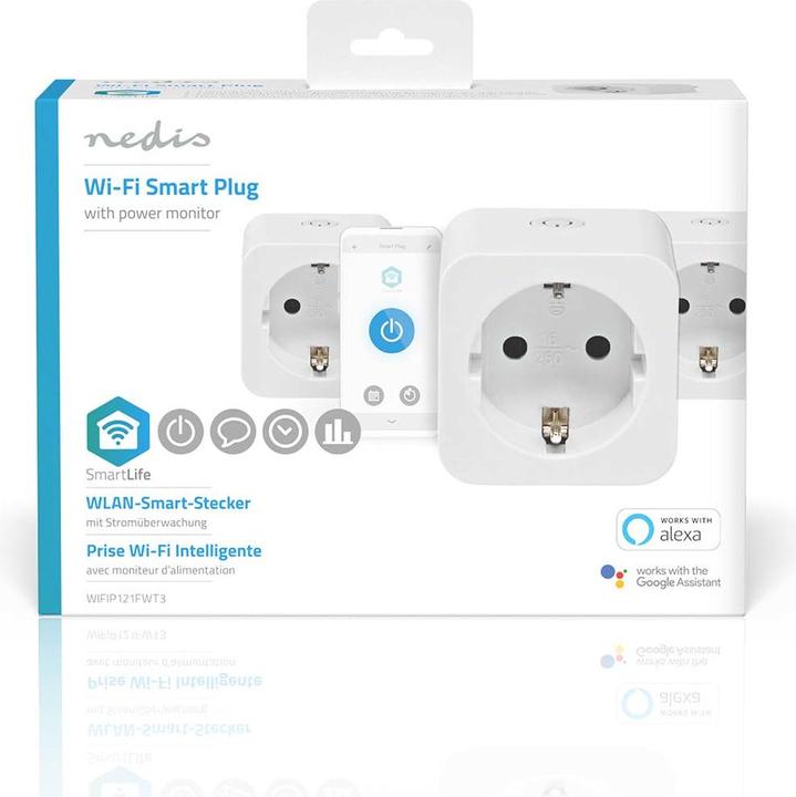 Image du produit Nedis SmartLife Smart Plug | Wi-Fi | Mesureur de puissance | 3680 W | Type F (CEE 7/7) | 0 - 55 °C | An