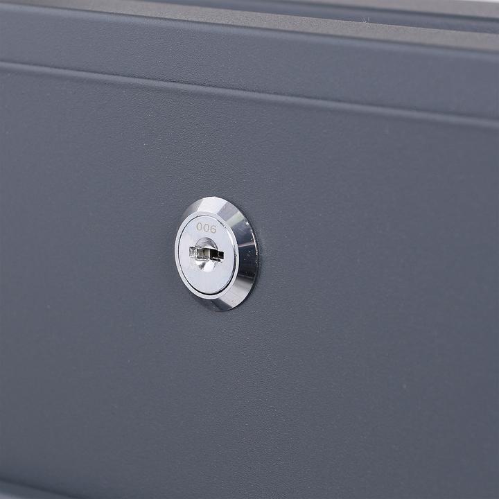 Produktbild Wiltec Briefkasten V48 Anthrazit Edelstahl 370x105x370mm pulverbeschichtet Wand